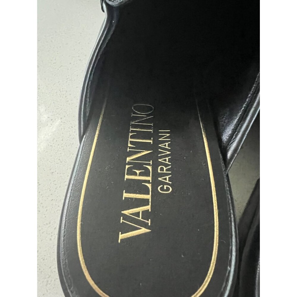 VALENTINO GARAVANI Men's V-Logo Leather Loafer BLACK SHOES SIZE 40 NEW - Picture 5 of 9